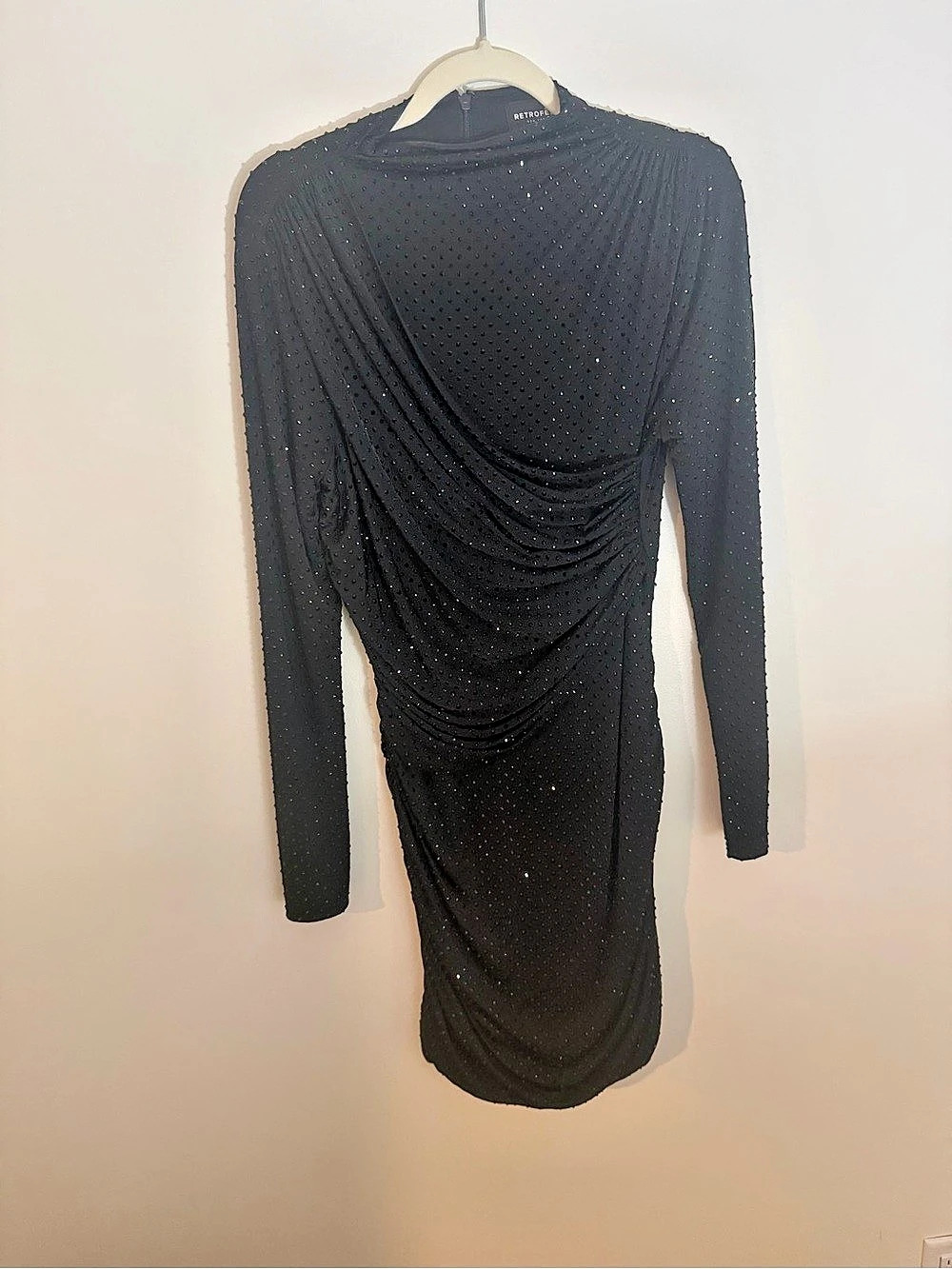 Retrofete Tana Embellished Dress Mini Dress Black Large